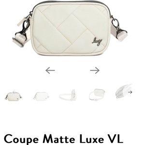 BNWT Lug Coupe Matte Luxe VL convertible crossbody in Pebble Icepop stitch.